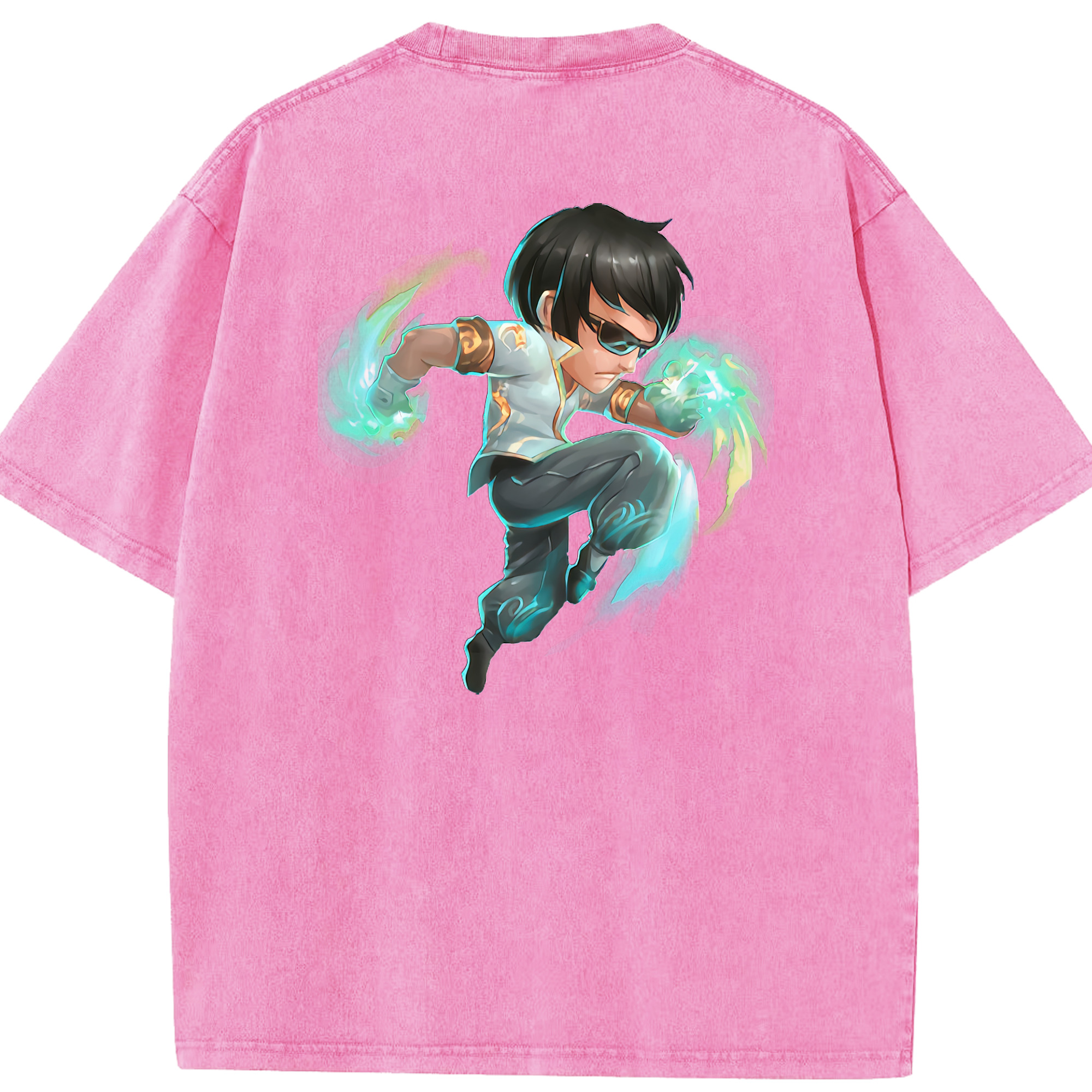 リーグ・オブ・レジェンド League of Legends LOL 綿100% ヴィンテージ風 半袖Tシャツ（背面プリント）